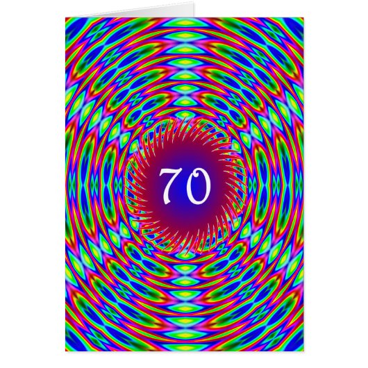 abstrakte Trippy-Wirbel zum 70. Geburtstag (Vorne)