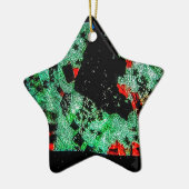 Abstrakte trockene Blume Ornament Stern gerecycelt (Links)