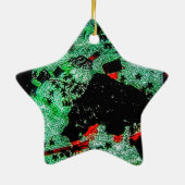 Abstrakte trockene Blume Ornament Stern gerecycelt (Hinten)