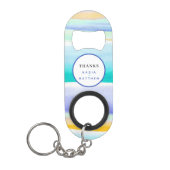 Abstrakte Tropenblütenblume Mini Flaschenöffner (Vorderseite)