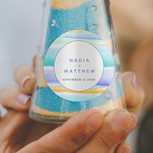 Abstrakte Tropenblütenblume Runder Aufkleber