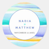 Abstrakte Tropenblütenblume Runder Aufkleber (Vorderseite)