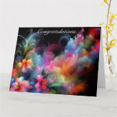 Abstrakte Tropenbouquet Karte (Gelbe Blume)