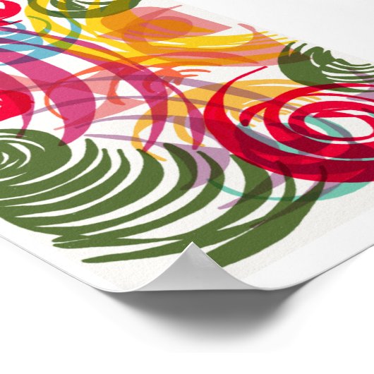 Abstrakte Tropenposter Poster (Ecke)