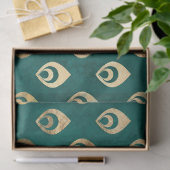 Abstrakte Tropfen auf grüne Decoupage Seidenpapier (Geschenk)