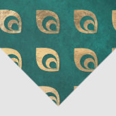 Abstrakte Tropfen auf grüne Decoupage Seidenpapier (Detail)