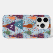 Abstrakte Tropfen für Spritzer Monogram Case-Mate iPhone Hülle (Rückseite (Horizontal))