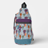 Abstrakte Tropfen von Spritzer Crossbody Bag (Vorderseite)