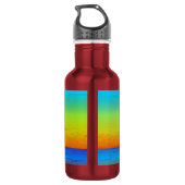 Abstrakte Tropical Life Palm Silhouette Hängematte Edelstahlflasche (Rückseite)