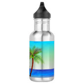 Abstrakte Tropical Life Palm Silhouette Hängematte Edelstahlflasche (Rechts)