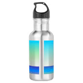 Abstrakte Tropical Life Palm Silhouette Hängematte Edelstahlflasche (Rückseite)