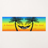 Abstrakte Tropical Life Palm Silhouette Hängematte Yogamatte (Vorderseite (Horizontal))