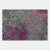 Abstrakte tropische Blätter mit rosa Minze (Vorderseite 2)