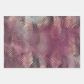 Abstrakte tropische Blätter mit rosa Minze (Vorderseite)