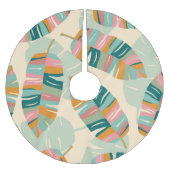 Abstrakte tropische Blätter: Moderne nahtlose Polyester Weihnachtsbaumdecke (Vorderseite)