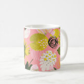Abstrakte tropische Blätter Muster Kaffeetasse (VorderseiteRechts)