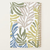 Abstrakte tropische Blätter Personalisiert Planer (Rückseite)