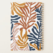 Abstrakte tropische Blätter Personalisiert Planer (Rückseite)