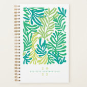 Abstrakte tropische Blätter Personalisiert Planer (Vorderseite)