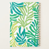 Abstrakte tropische Blätter Personalisiert Planer (Rückseite)