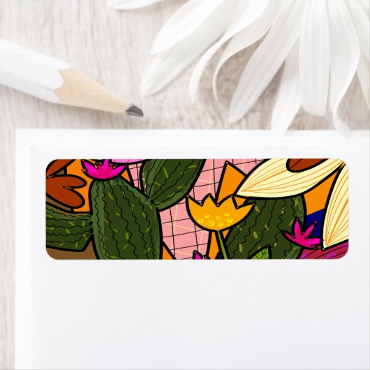 Abstrakte tropische Blätter und Blume (Insitu)