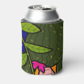 Abstrakte tropische Blätter und Blume Dosenkühler (Kanne Rückseite)