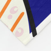 Abstrakte tropische Blätter und Blume Fleecedecke (Ecke)