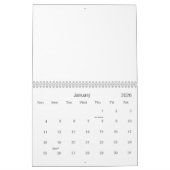 Abstrakte tropische Blätter und Blume Kalender (Jan 2026)