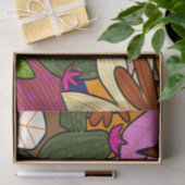 Abstrakte tropische Blätter und Blume Seidenpapier (Geschenk)