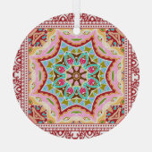 Abstrakte tropische Blätter Unterschiedliches Must Ornament Aus Glas (Rückseite)