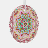 Abstrakte tropische Blätter Unterschiedliches Must Ornament Aus Glas (Vorderseite Rechts)