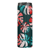Abstrakte tropische Blätter, Wasserfarbenstrahler. Thermosbecher (Rückseite)