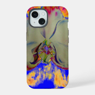 Abstrakte tropische Blumenbemalung, farbenfroh orc iPhone 15 Hülle