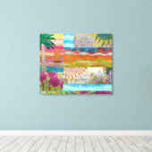 Abstrakte, tropische Canvas Leinwanddruck (Insitu (Holzboden))