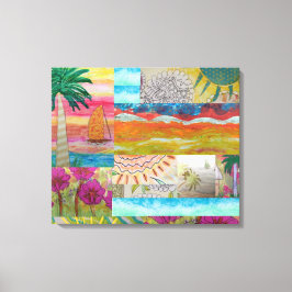 Abstrakte, tropische Canvas Leinwanddruck