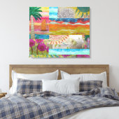 Abstrakte, tropische Canvas Leinwanddruck (Insitu (Schlafzimmer))