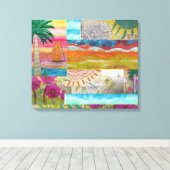 Abstrakte, tropische Canvas Leinwanddruck (Insitu (Holzboden))