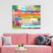 Abstrakte, tropische Canvas Leinwanddruck (Insitu (Wohnzimmer))