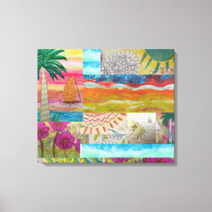 Abstrakte, tropische Canvas Leinwanddruck