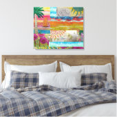 Abstrakte, tropische Canvas Leinwanddruck (Insitu (Schlafzimmer))