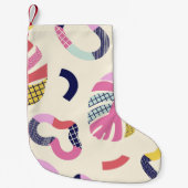 Abstrakte tropische Formen nahtlos Muster, Hinterg Kleiner Weihnachtsstrumpf (Vorderseite)