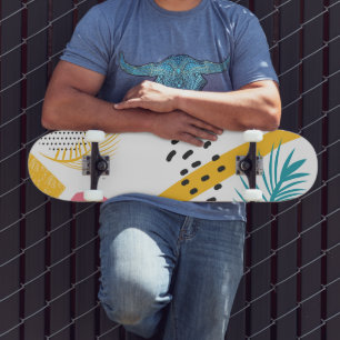 Abstrakte tropische Formen Skateboard