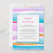 Abstrakte tropische Gezeitenreihen Einladung (Vorderseite)