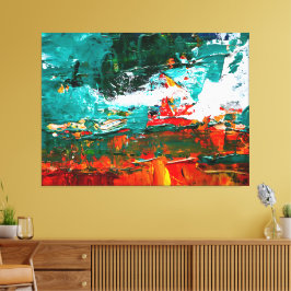 Abstrakte tropische Kollision Leinwanddruck