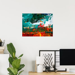 Abstrakte tropische Kollision Poster