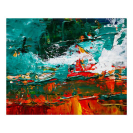 Abstrakte tropische Kollision Poster