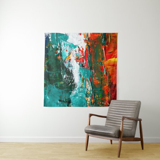 Abstrakte tropische Kollision Wandteppich (Beispiel)