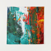 Abstrakte tropische Kollision Wandteppich (Vorderseite)