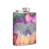 Abstrakte tropische Orchideen Flachmann (Rechts)