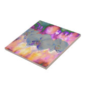 Abstrakte tropische Orchideen Fliese (Seite)